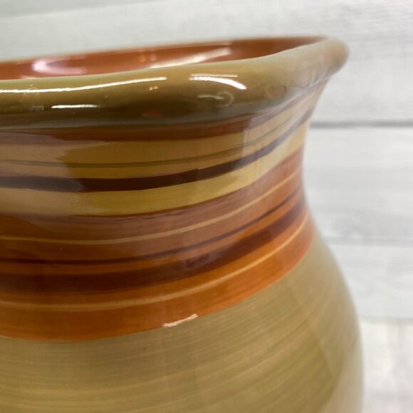 Raymond Waites Certified Intl RONDO Brown Rust Yellow 128oz Beverage Pitcher - Picture 12 of 16